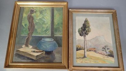 Ensemble de deux œuvres :
Emile BOLOGNA (Ecole...