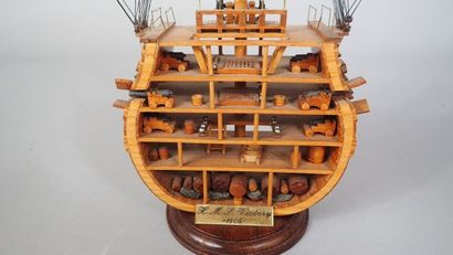 Maquette d'une tranche du bateau 