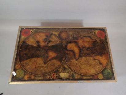 Table basse en bois avec plateau en verre...