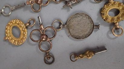 Ensemble de 19 clés de remontage pour montre...