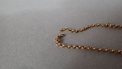 Chaine en or jaune, maille jaseron. Poids:...