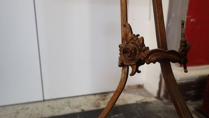 Suspension en bronze et verre moulé polychrome,...