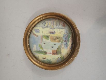 RAFFALLI (XXè), aquarelle miniature représentant...