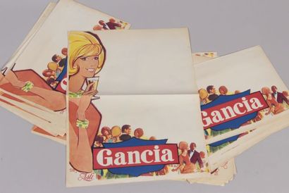 Apéritif Gancia Asti. Lot de dix affiches...