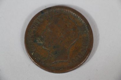 Un décime Honoré V en cuivre - Monaco - 1838...