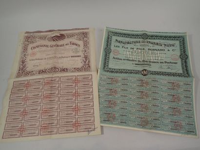 Bons d'actions de la Compagnie générale des...