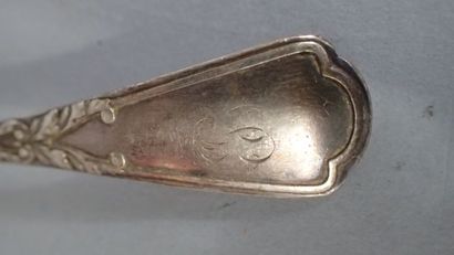 Ensemble en argent comprenant une pince à...