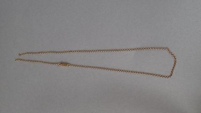 Chaine en or jaune, maille jaseron. Poids:...