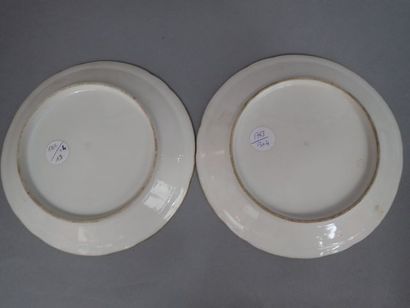 Paris : lot de deux assiettes en porcelaine...