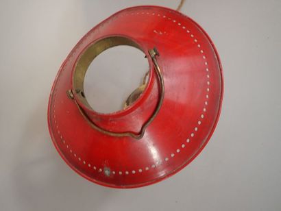 Petite lampe à suspendre en laiton, verre...