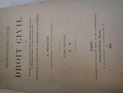 A POIDVIN. Dictionnaire usuel de Droit civil....