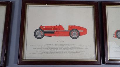 ALFA ROMEO. Ensemble de 7 lithographies en...