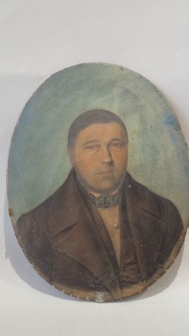 E. RIGAUD XIXè siècle, portrait d'homme....