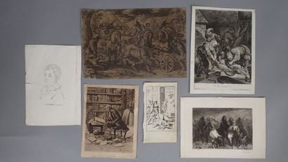 Ensemble de petites gravures : 