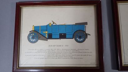 ALFA ROMEO. Ensemble de 7 lithographies en...