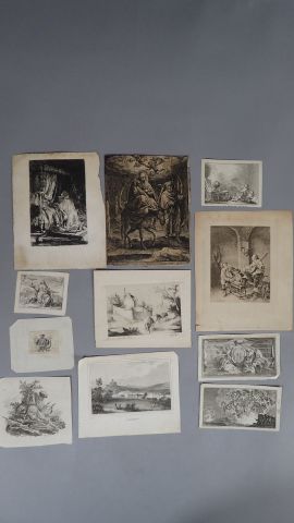 Ensemble de petites gravures : 