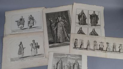 Ensemble de gravures XVIII - XIXème siècle...