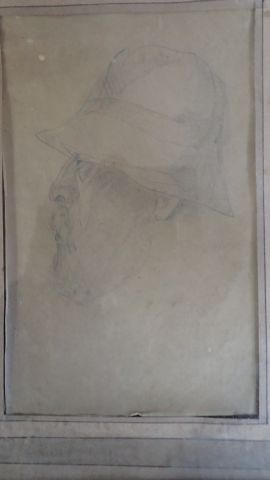 Ecole du début XXème, portrait d'homme au...