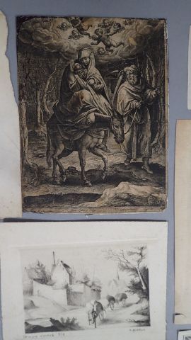 Ensemble de petites gravures : 