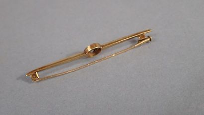 Broche barrette en or jaune et or gris (750...