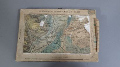Carte géologique des environs de Metz au...