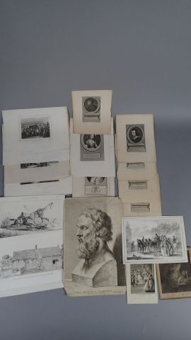 Ensemble de lithographies :
- D'après Littret...