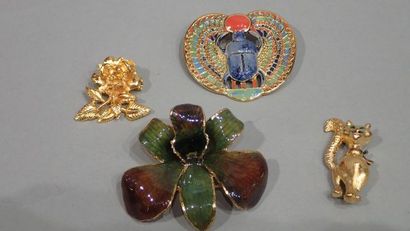Bijoux fantaisie en métal argenté et doré...