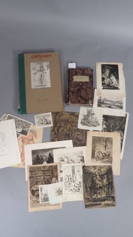 Ensemble de petites gravures : 
