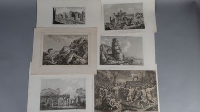 Ensemble de gravures XVIII - XIXème siècle...