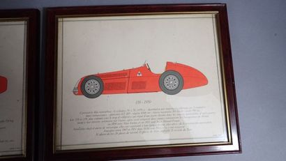 ALFA ROMEO. Ensemble de 7 lithographies en...