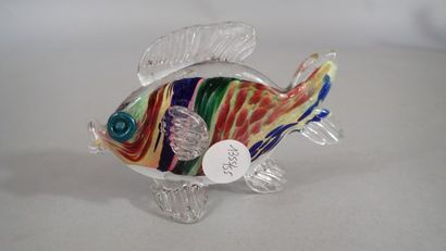 René COURSON (1940-2012), Poisson en verre...