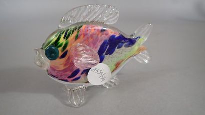 René COURSON (1940-2012), Poisson en verre...
