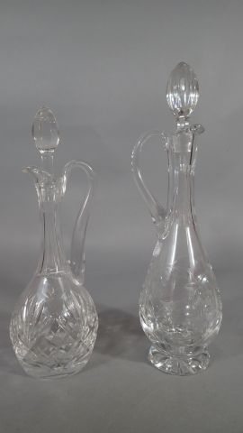 SAINT LOUIS. Aiguière en cristal taillé à...