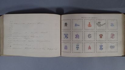 Album de Monogrammes, 1869, in-8 oblong,...