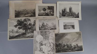 Ensemble de gravures XVIII - XIXème siècle...