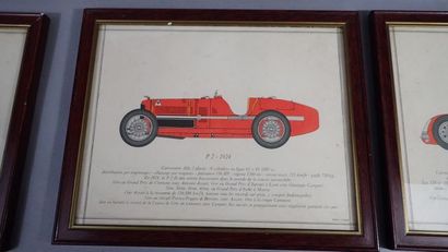 ALFA ROMEO. Ensemble de 7 lithographies en...