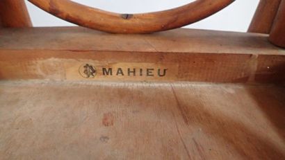 MAHIEU. Ensemble de quatre chaises de bistrot...