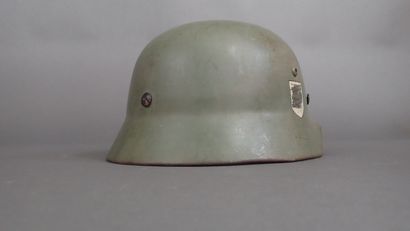 Casque allemand mod 40, complet de son intérieur,...