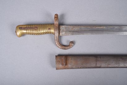France. Sabre baïonnette Mle 1866 Chassepot...