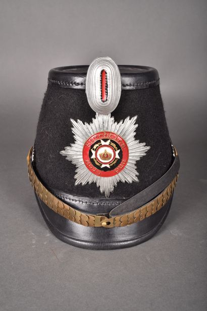 Shako de type officier avec plaque du Wurtemberg,...