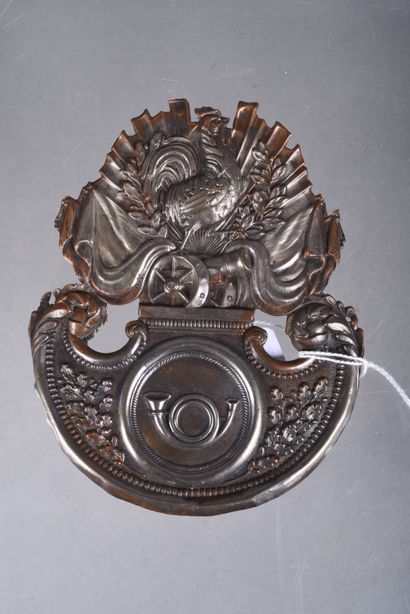 Plaque de shako mod 1830 de chasseur. BE...
