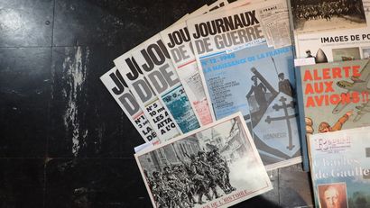 Lot de revues et livres sur les deux guerres...