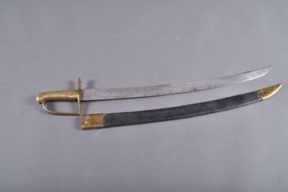 Sabre briquet vers 1792.
Monture monobloc...