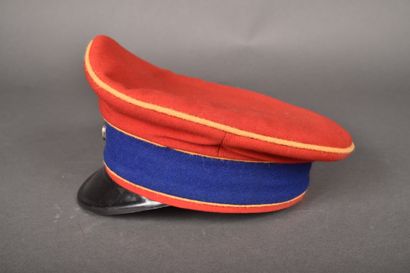 Casquette de type Allemande, Rouge, banddeau...