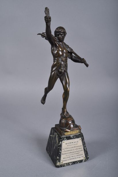 Emile PICAULT 1833-1915 «Omnia Spolia» Bronze...