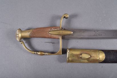 Sabre d’officier d’infanterie vers 1800.
Monture...
