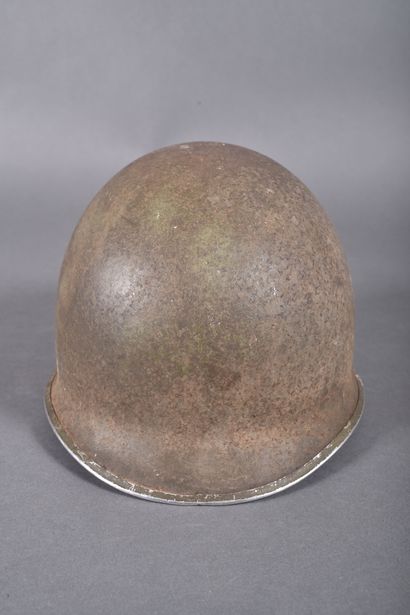 Casque US M1. Coque en acier peint, jonc...