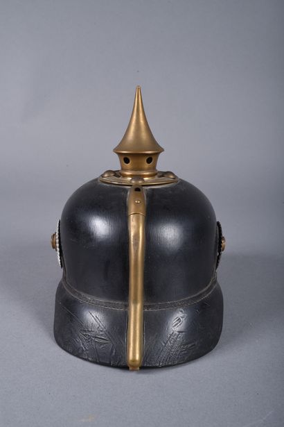 Bavière. Casque à pointe mod 1895 de troupe....