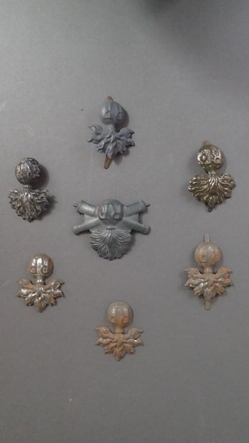 Emblèmes pour casques Adrian, 7 pièces.