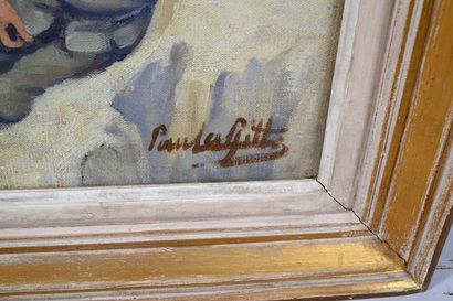 Paul Lafitte « Artilleurs au repos dans une...